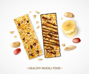 Sticker - Healthy Cereal Bars Background