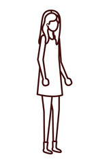 Sticker - young woman standing avatar character