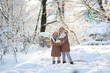 © natalialeb - Happy childhood. children playing outside winter
