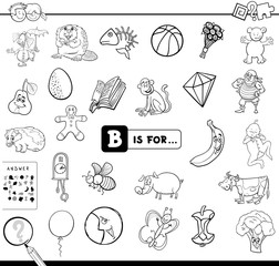 B is for educational game coloring book