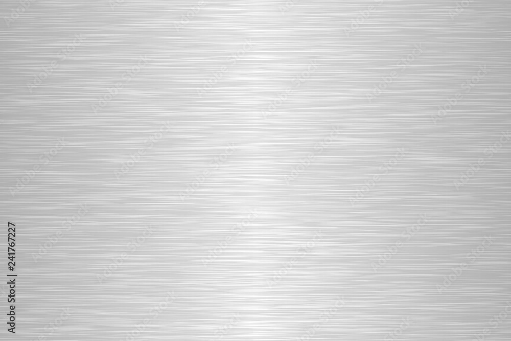 Seamless brushed metal texture. Steel background. Vector illustration. - obrazy, fototapety, plakaty 