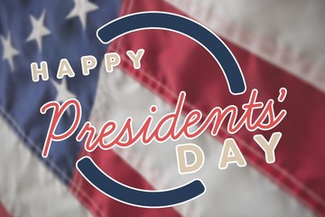 Poster - Composite image of happy presidents day. vector typography