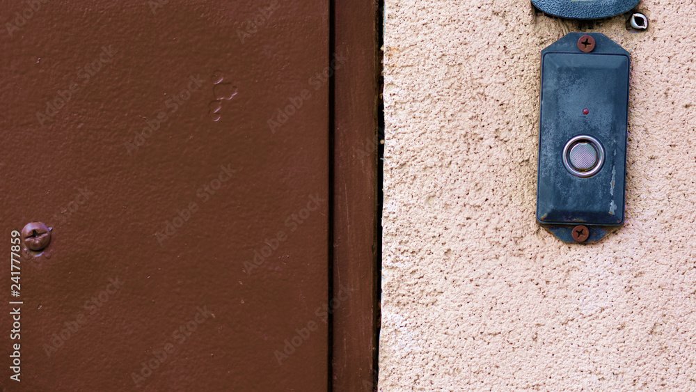 Pattern of door and magnetic panel system for opening. Brown door ...