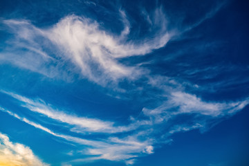 eautiful blue sky and white clouds like painters paintings.