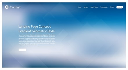Abstract colored gradient mesh background of web header for website and landing page template