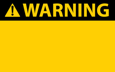 Blank Warning Sign Vector Background