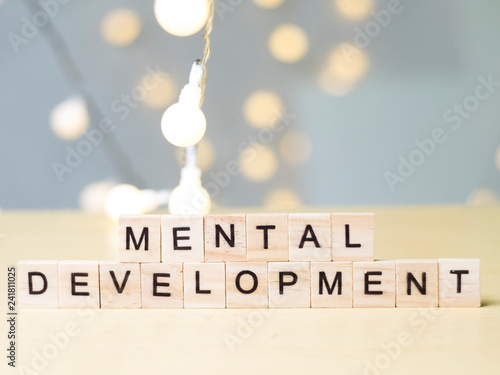 Fotografie, Obraz Mental Development. Words Typography Concept