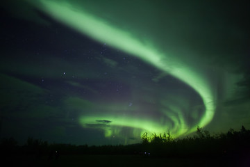 luces del norte en whitehorse, yukon