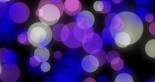 Abstract Background With Animated Glowing Magenta, Violet, Blue, White Bokeh Loop, Alpha