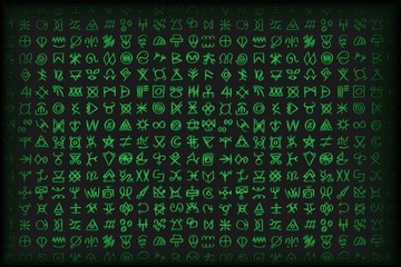 digital green matrix and computer code symbols vector bsckground.