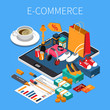 © Macrovector - E-commerce Isometric Composition