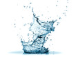 canvas print picture - Blue water splash