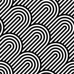 Aufkleber - Vector geometric pattern. Seamless braided linear pattern.