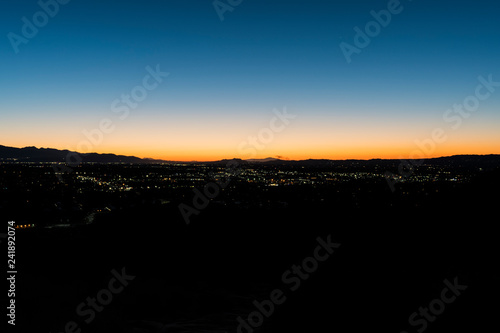 Predawn hilltop view of spr...