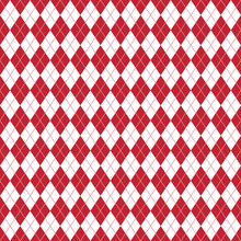 Argyle Seamless Pattern - Classic And Clean Red And White Argyle