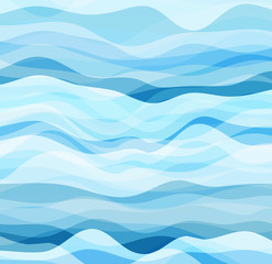 Aufkleber - Abstract Blue Wavy Background
