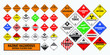 hazmat hazardous material placards sign concept. easy to modify