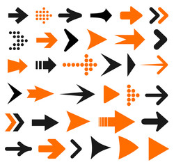 Aufkleber - Set arrow icon. Different arrows sign – stock vector