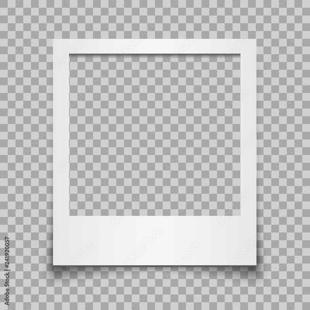 Empty white photo frame - vector for stock - obrazy, fototapety, plakaty 