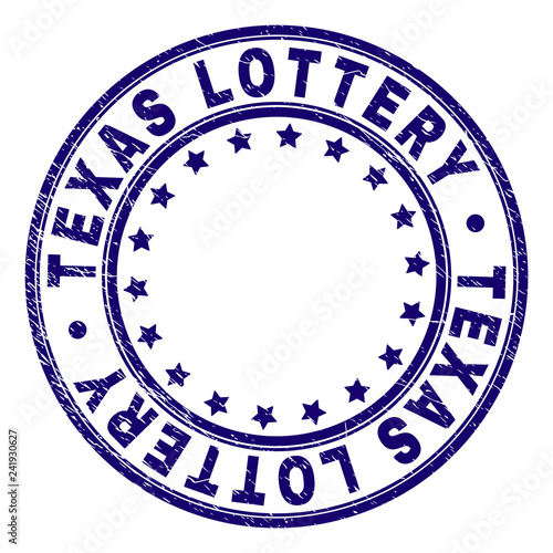 фотография TEXAS LOTTERY stamp seal imprint with distress texture