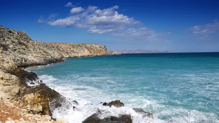 Wall Mural - Seascape and rocky coast