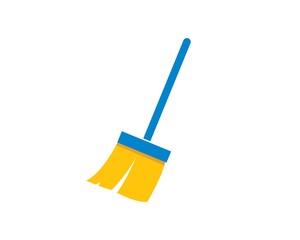 broom illustration vector template