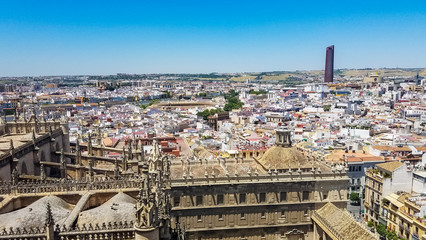 Sticker - City Scape of Seville Spain