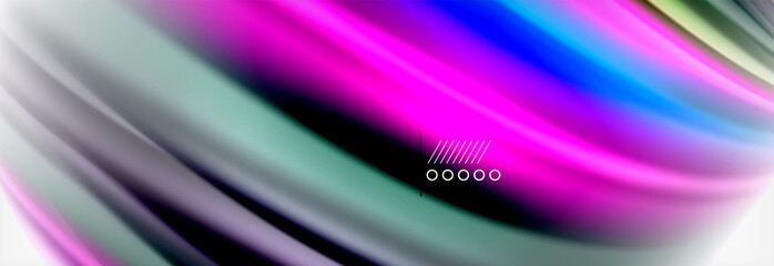 Fluid liquid colors abstract background, colorful geometric background - fluid shapes composition