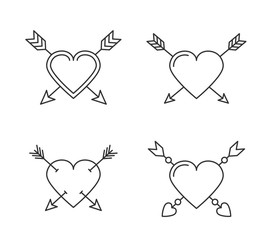 Sticker - Hearts with Arrows