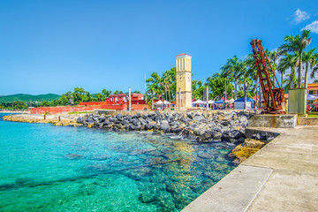 Fototapete - Frederiksted, port of St Croix, Virgin Islands, Caribbean