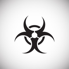 Wall Mural - Biohazard sign icon on white background for graphic and web design, Modern simple vector sign. Internet concept. Trendy symbol for website design web button or mobile app