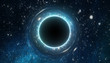 canvas print picture - Singularity of massive black hole. 3D rendered illustration.