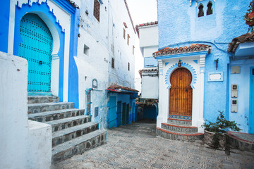 Wall Mural - Chefchaouen blue city of Morocco