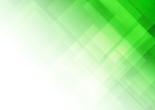 Abstract Green Background With Square Shapes