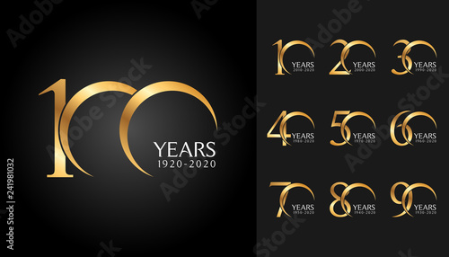 wallpapers Company Anniversary Poster Design https stock adobe com de images set of anniversary badges golden anniversary celebration emblem design for company profile booklet leaflet magazine brochure poster web invitation or greeting card 241981032 start checkout 1 content id 241981032