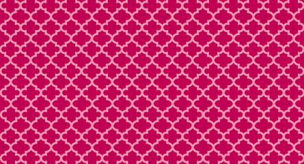 Canvas Print - Pink Quatrefoil Background