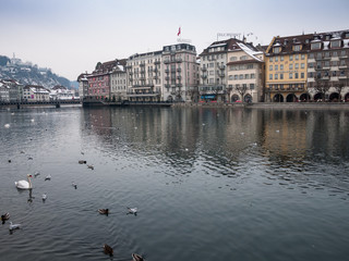 Wall Mural - the cold winter and snow of Bern, Switzerland.