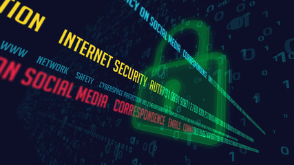 Wall Mural - internet security gate