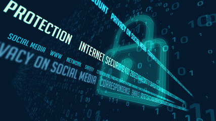 Wall Mural - internet security gate