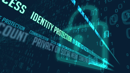 Wall Mural - internet security gate