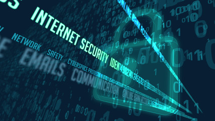 Wall Mural - internet security gate