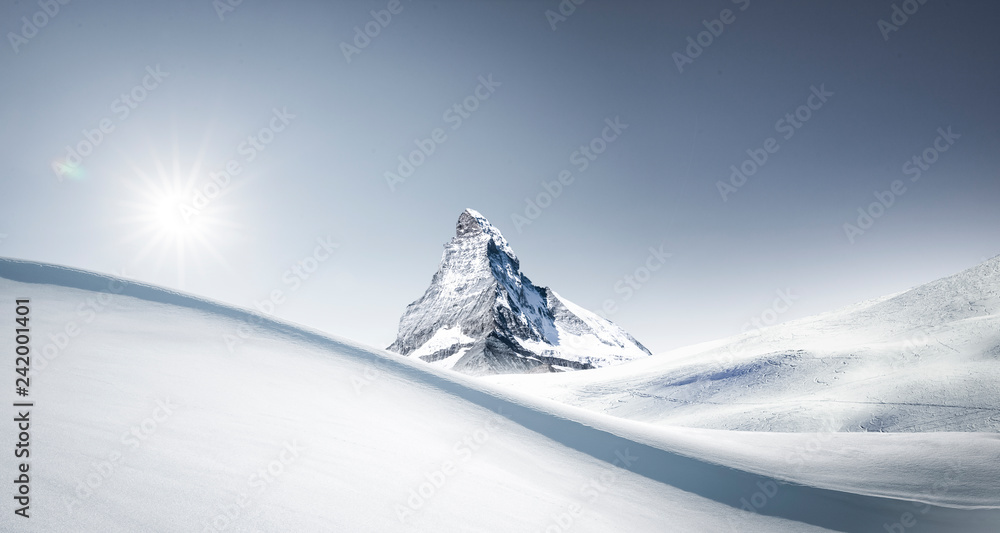 Matterhorn im Winter - obrazy, fototapety, plakaty 