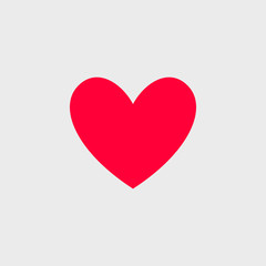 Aufkleber - Vector red heart icon. Simple symbol for your design.