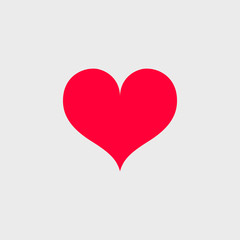 Aufkleber - Vector red heart icon. Simple symbol for your design.