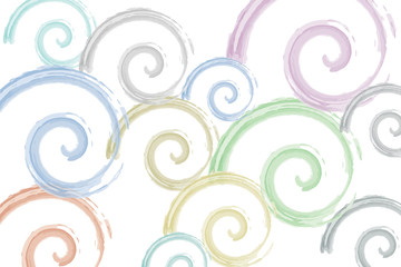 Wall Mural - background pattern of wave abstraction. watercolor paint brush style vector art. green, blue and pin