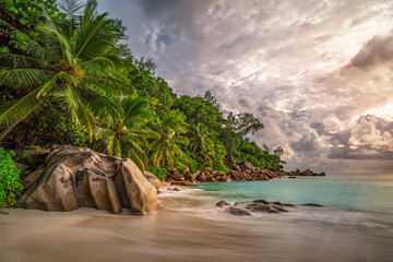 Wall Mural - paradise beach at anse georgette, praslin, seychelles 12