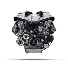 Car Engine. Concept Of Modern Car Engine Isolated ,  Parts  / Components Detailed.