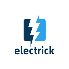 Fototapete - Lightning flash, electric power vector logo design element. Energy and thunder electricity symbol concept. Lightning bolt sign in the circle. Flash vector emblem template. Power fast speed logotype