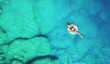 © biletskiyevgeniy.com - Aerial view at the girl on sea surface. Beautiful composition at the summer time