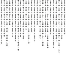 Binary Code Zero One Matrix White Background. Banner, Pattern, Wallpaper. Vector Illustration